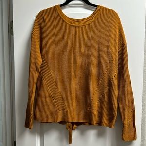 Lucky Brand golden sweater with tie back